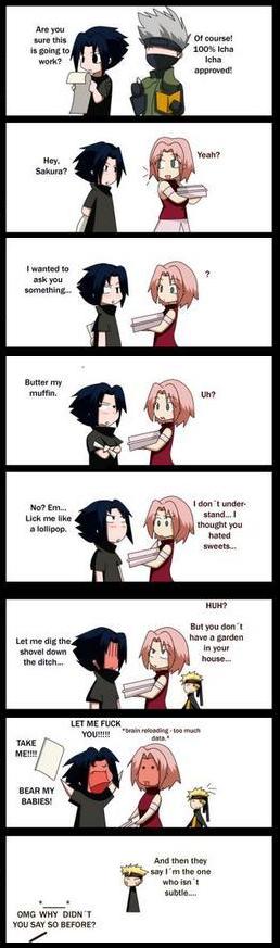 Sasuke is trying to get Sakura on a date